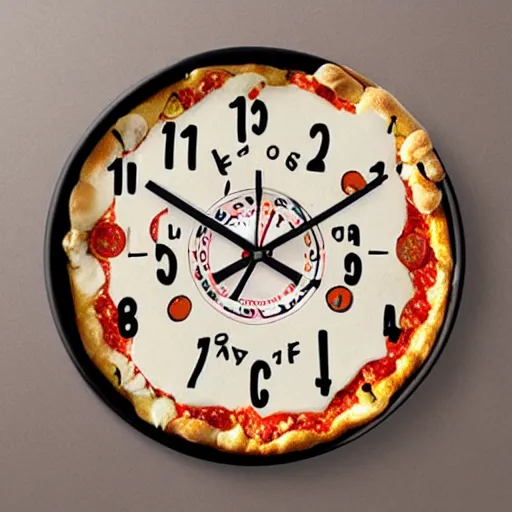 Prompt: pizza clock