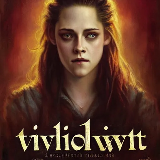 Image similar to detailed poster for twilight the movie with kristen stewart and robert pattinson, highly detailed painting by gaston bussiere, craig mullins, j. c. leyendecker 8 k, cold temperature, movie poster