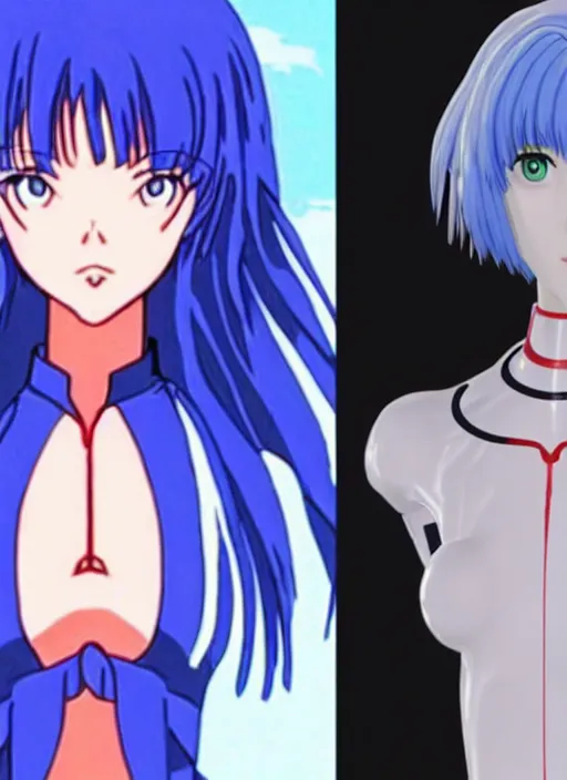 Prompt: casting photograph of the girl playing Rei Ayanami in a live-action version of Neon Genesis Evangelion