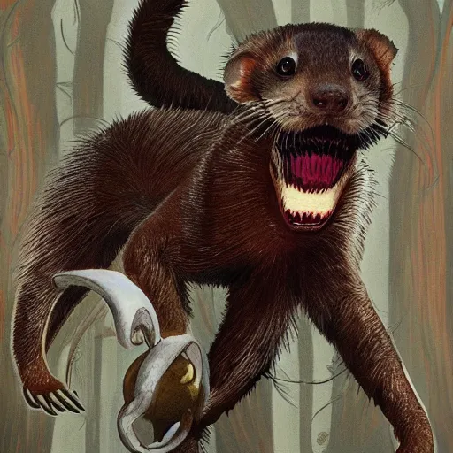 Image similar to ferret demogorgon, horror, unsettling