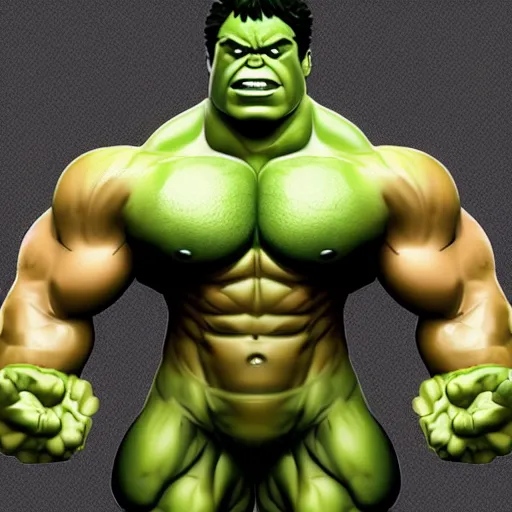 Prompt: Bodybuilder Hulk