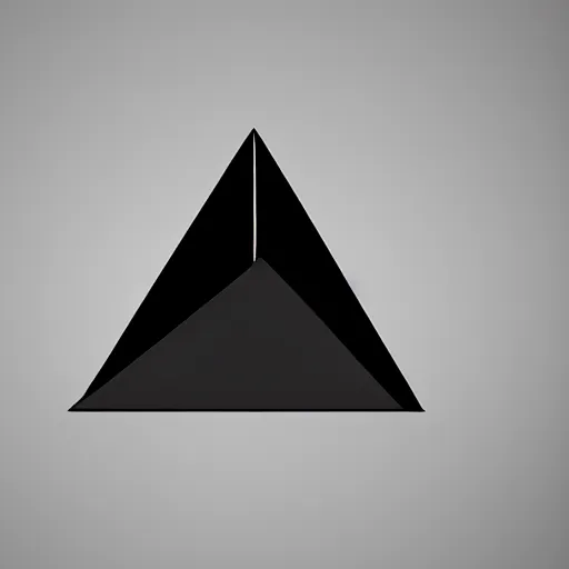 Prompt: a simple triangle with a soft shadow behind a light background, minimalistic corporative art, trending on artstation, minimalism