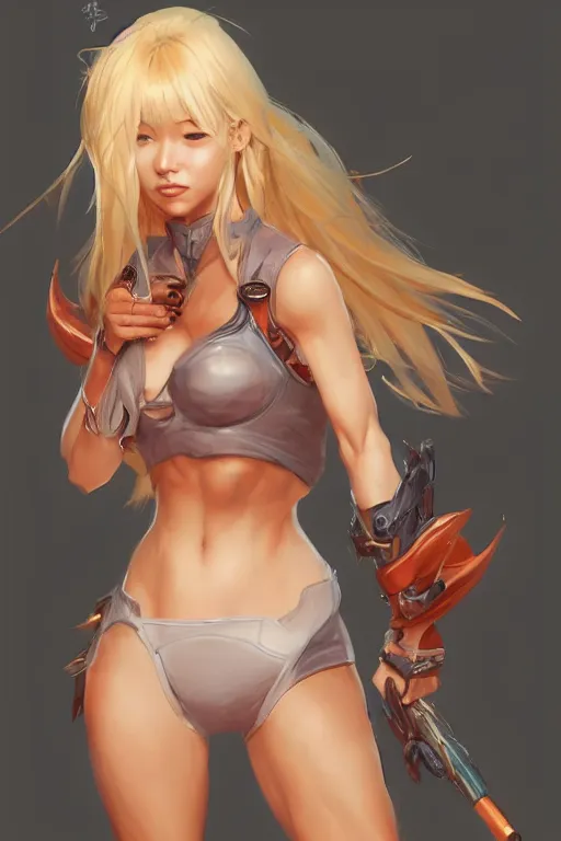 Image similar to a Hyung tae Kim concept art of female blond character on a render by the artist Hyung Tae Kim , Jiyun Chae, Joe Madureira, trending on Artstation Hyung tae Kim, artbook, Stanley Artgerm Lau, WLOP, Rossdraws