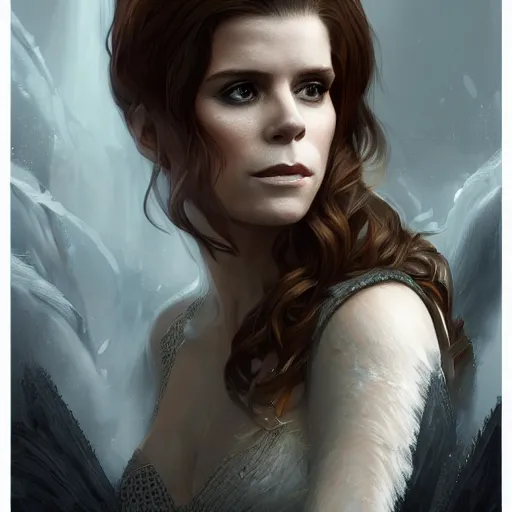 Image similar to a portrait of kate mara as a sorceress, urban motifs, intricate, elegant, highly detailed, digital painting, trending on artstation, concept art, smooth sharp focus, illustration, art by artgerm and greg rutkowski