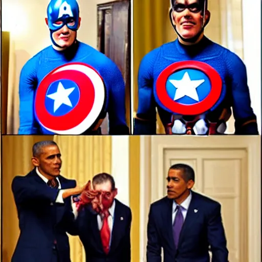 Image similar to captain america obama