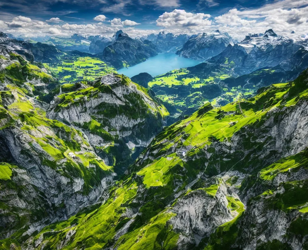 Image similar to Amazing Switzerland Landscape that are out of this world 8k