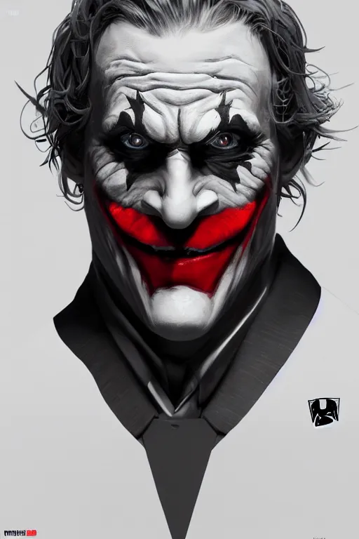 Prompt: Joker wearing vader's suit, full character, artstation, highly detailed, highly realistic