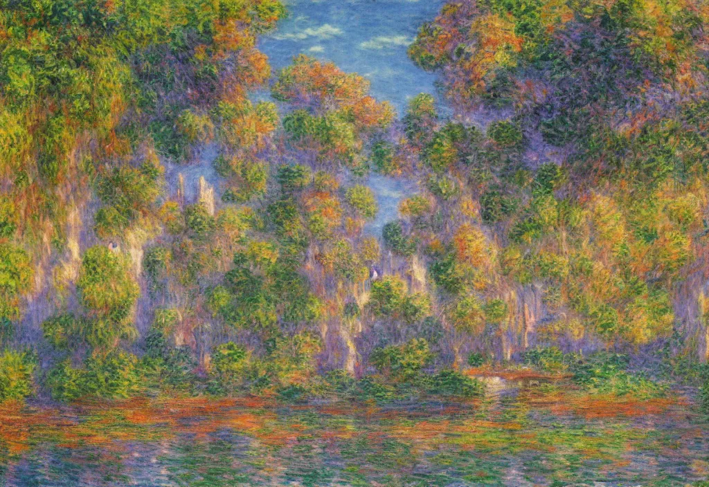 Image similar to very anime scenery, very anime in impressionist style, trending artwork, anime painter studio, by claude monet