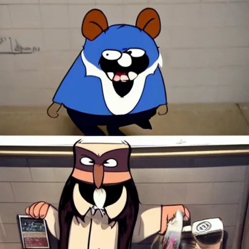 Image similar to benson from the regular show in real life