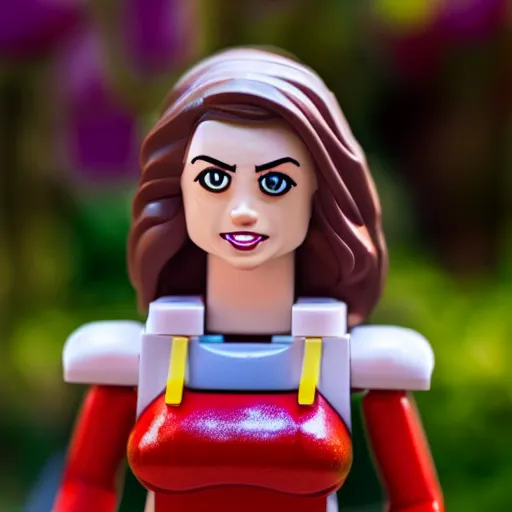 Image similar to amouranth as a lego figure, 4k, high detail, high-resolution photograph, professional photography, ultra-detail, lego