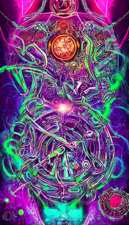 Image similar to psytrance artwork, by steve argyle