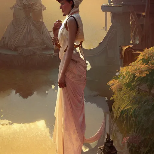 Image similar to A woman is humiliated by an entire village. Elegant, intricate, digital painting, artstation, concept art, smooth, sharp focus, illustration, art by artgerm and greg rutkowski and alphonse mucha