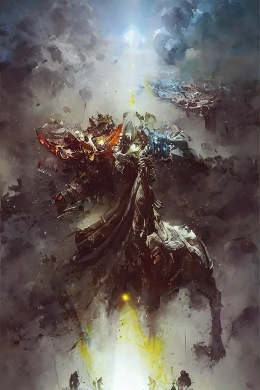 Prompt: there is only the emperor and he is our shield and protector!, by ryohei hase, by john berkey, by jakub rozalski, by john martin