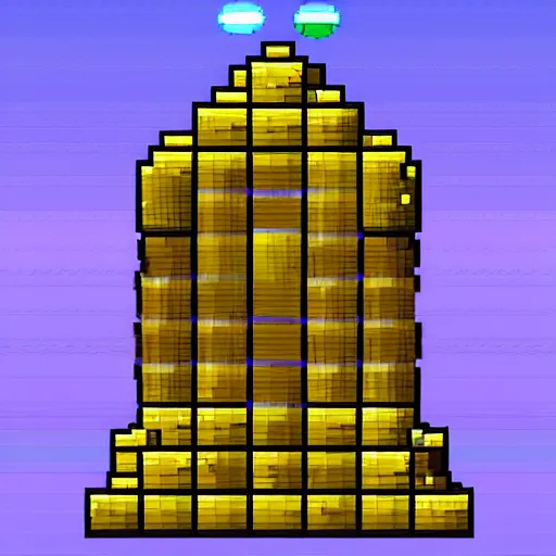 Image similar to a wizard tower sprite, 32x32, from a resource gathering game