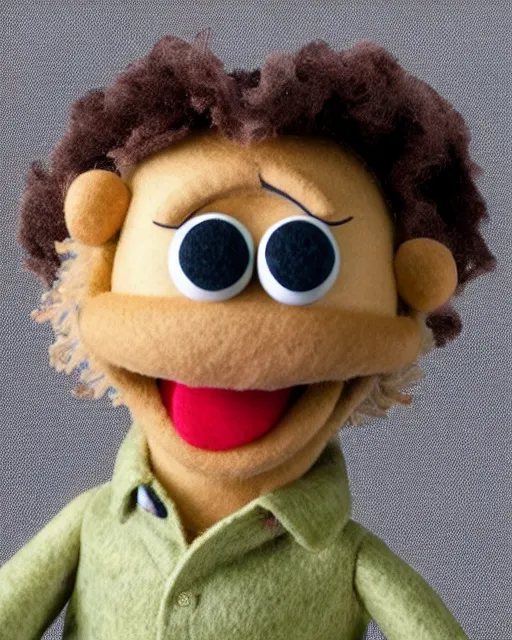 Image similar to adin ross as a muppet. highly detailed felt. hyper real photo. 4 k.