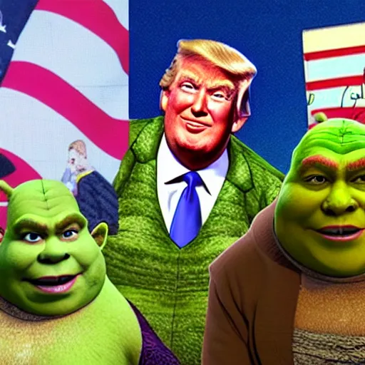 Prompt: trump in shrek