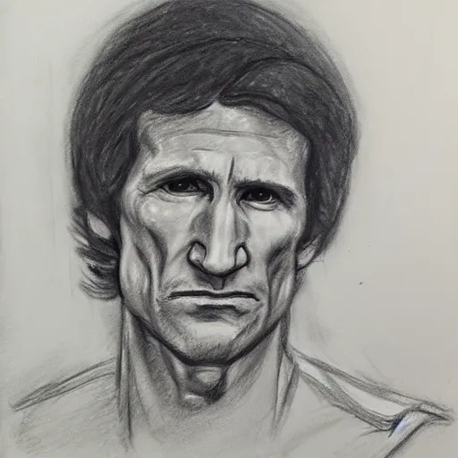 Image similar to todd howard courtroom sketch, charcoal on paper