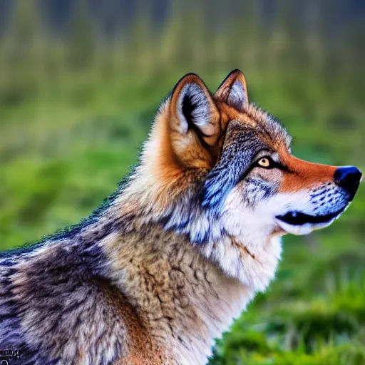 Image similar to professional photograph of a eurasian tibetan wolf, high quality, hd, 8 k, 4 k, magnificent, award - winning, nature, nature photography, awe - inspiring, highly detailed, amazing