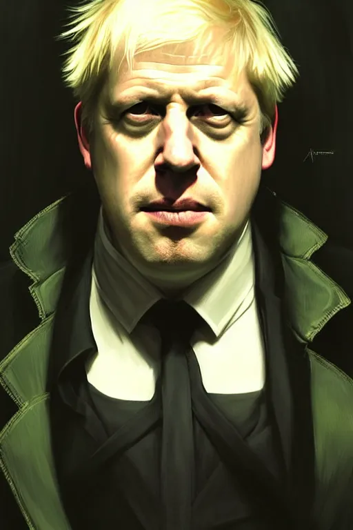 Prompt: Boris Johnson as Neo from The Matrix, portrait, highly detailed, digital painting, artstation, concept art, smooth, sharp focus, illustration, cinematic lighting, art by artgerm and greg rutkowski and alphonse mucha