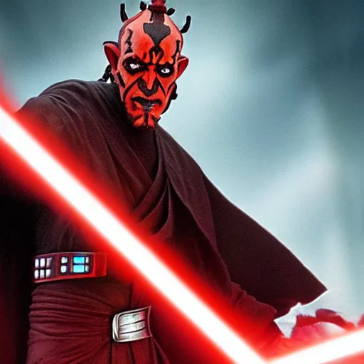 Image similar to darth maul as light side jedi, heroic