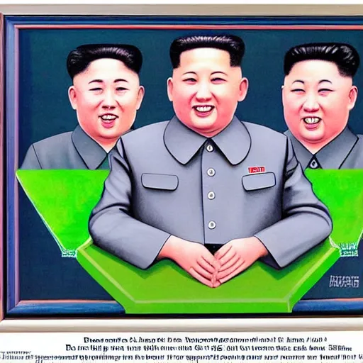Prompt: portrait of democratically elected leader of north korea