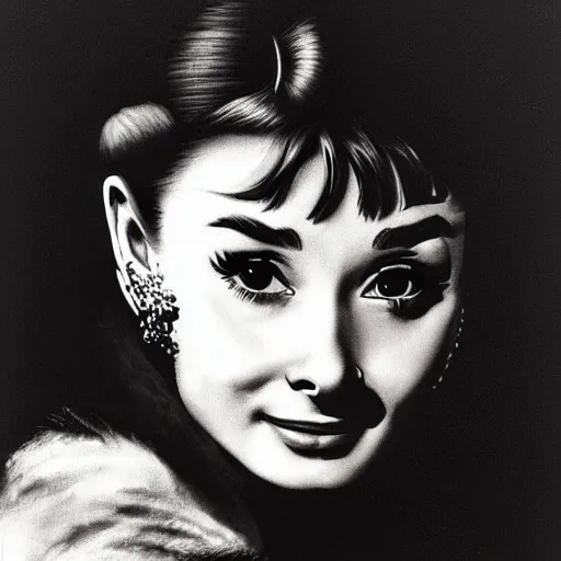 Image similar to audrey hepburn art by leonardo da vinci