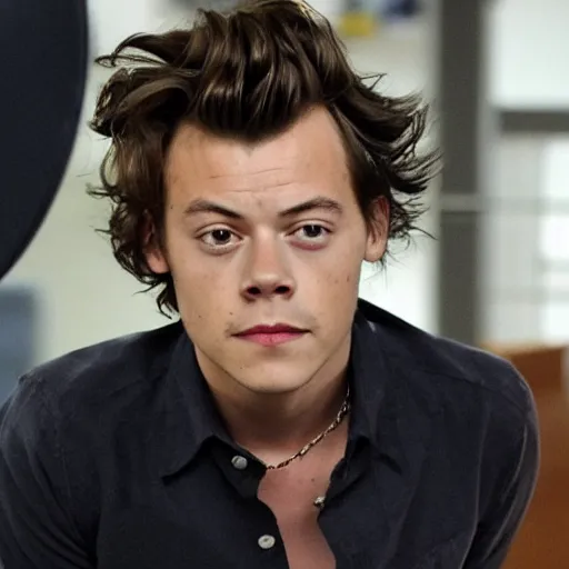 Prompt: Harry Styles on the set of Shortland Street