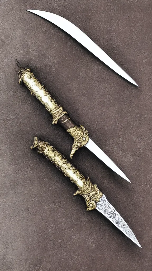 Prompt: Detailed Fantasy Dagger