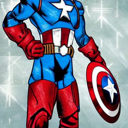 Prompt: captain america and iron man combined