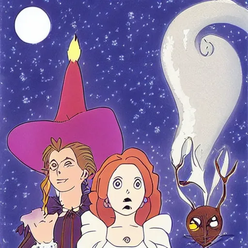 Prompt: hocus pocus movie by studio ghibli