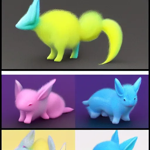 Prompt: Carbuncle, various colors