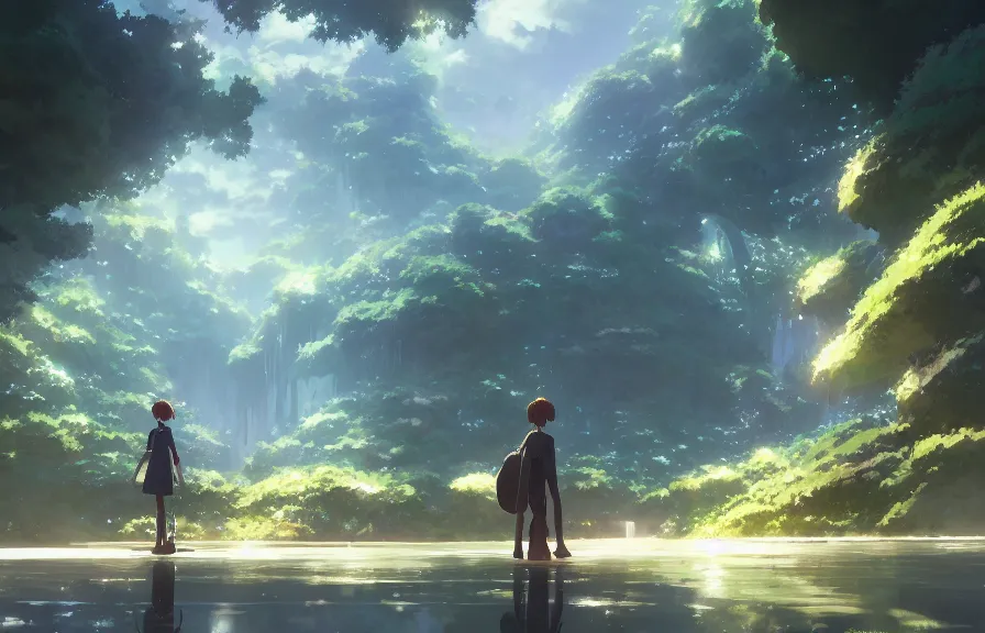 Image similar to makoto shinkai concept art of the spork polyp dimension, key visual, ambient lighting, highly detailed, digital painting, artstation, concept art, sharp focus, by makoto shinkai and akihiko yoshida and hidari and wlop and greg rutkowski