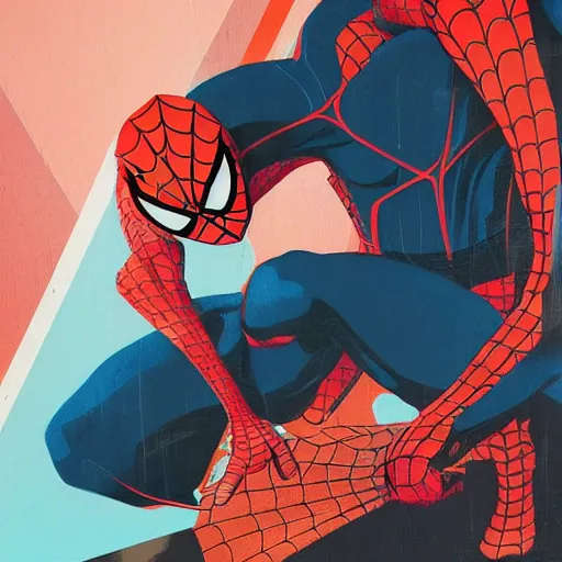 Image similar to Spiderman profile picture by Sachin Teng, asymmetrical, Organic Painting , Matte Painting, geometric shapes, hard edges, graffiti, street art:2 by Sachin Teng:4