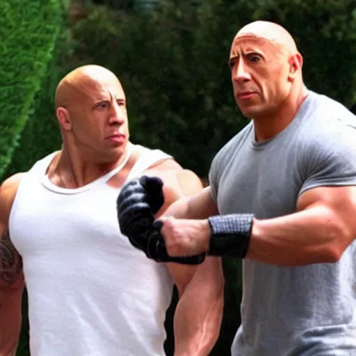 Prompt: vin diesel as the rock as peter griffin