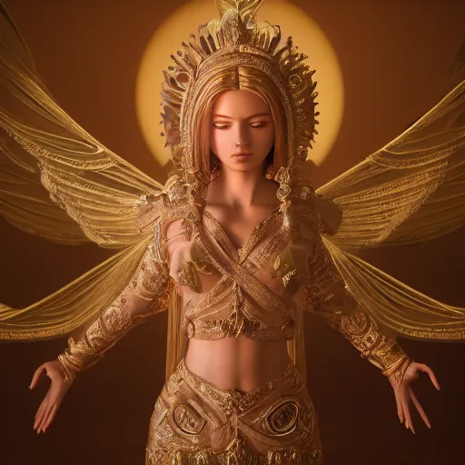 Image similar to wonderful princess of heaven with clear skin, ornate 8 k gorgeous intricate detailed, accent lighting, dramatic light, octane render