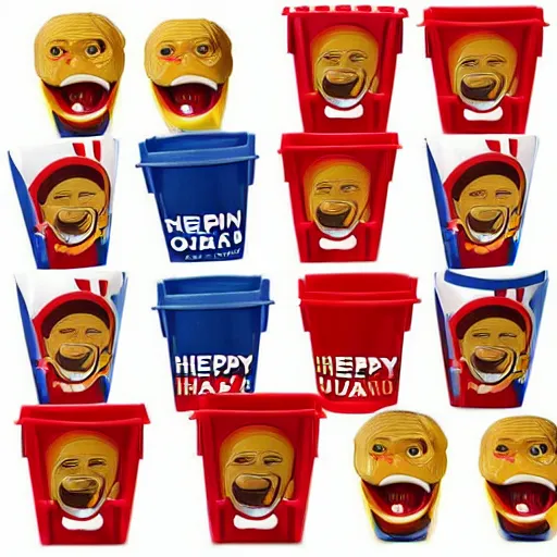Prompt: Obama themed happy meal toy