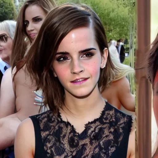 Image similar to emma watson mixed with kim kardashian