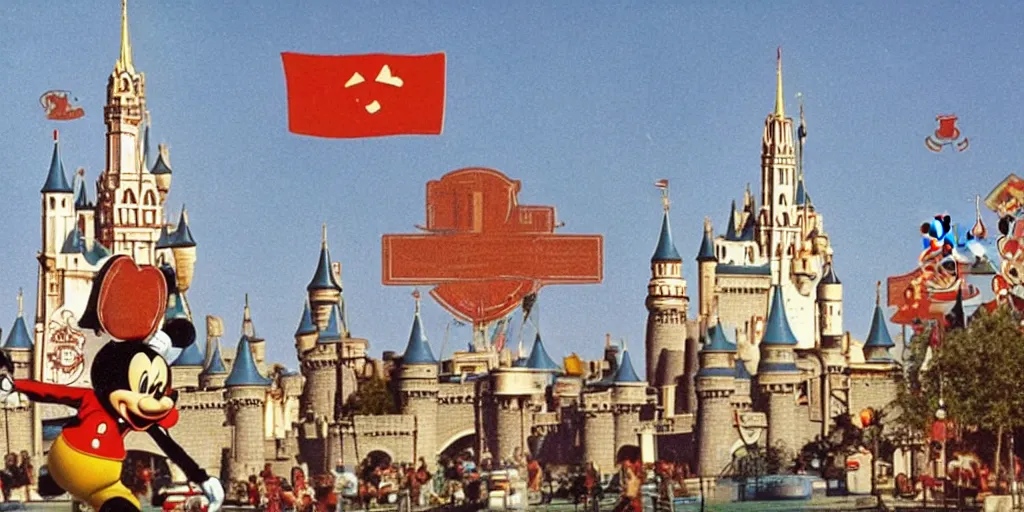 Image similar to soviet - era disney world