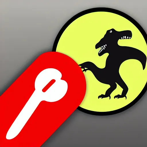 Image similar to An app logo for a dating app for dinosaurs, HD