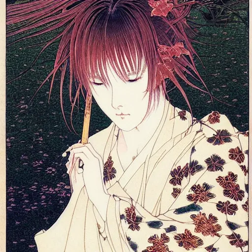 Image similar to prompt : portrait of magical muse soft light painted by takato yamamoto, inspired by ninja anime, smooth face feature, intricate oil painting, high detail, sharp high detail, manga and anime
