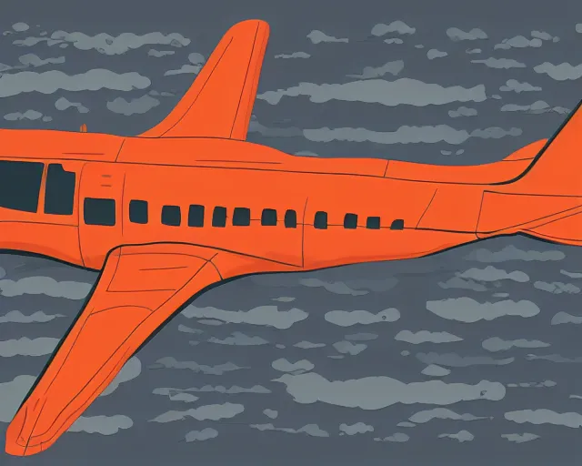 Image similar to airplane illustration vector digital art trending on artstation