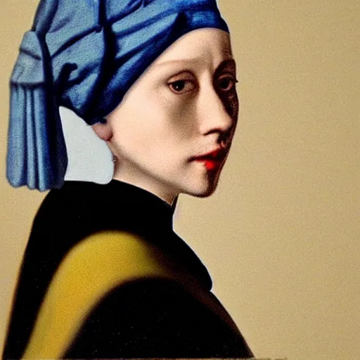 Image similar to Darth Vader with a Pearl Earring by Johannes Vermeer