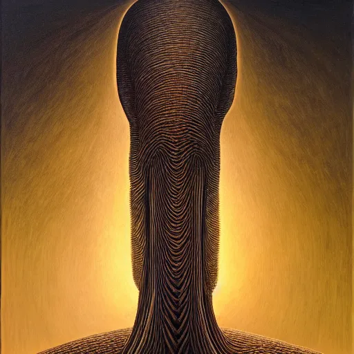 Image similar to grant us eyes, by jeffrey smith, zdzisław beksinski, h. r. giger oil on canvas