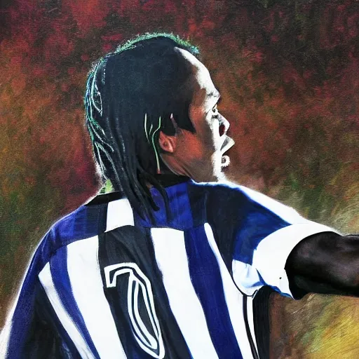 Prompt: portrait of ronaldinho gaucho, high detail, high resolution