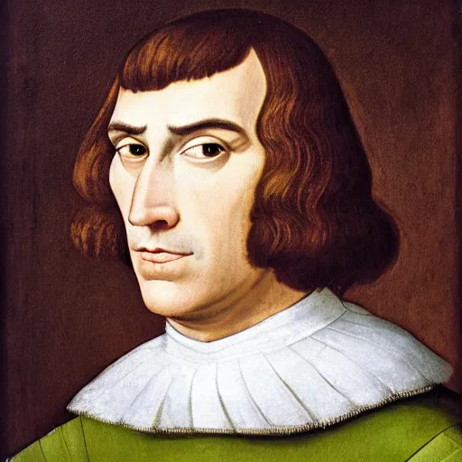 Image similar to a renaissance style portrait painting of Lord Farquaad