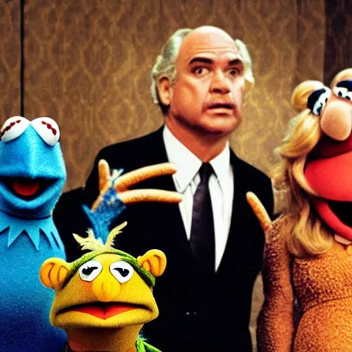 Image similar to a still of the muppets in the sopranos,