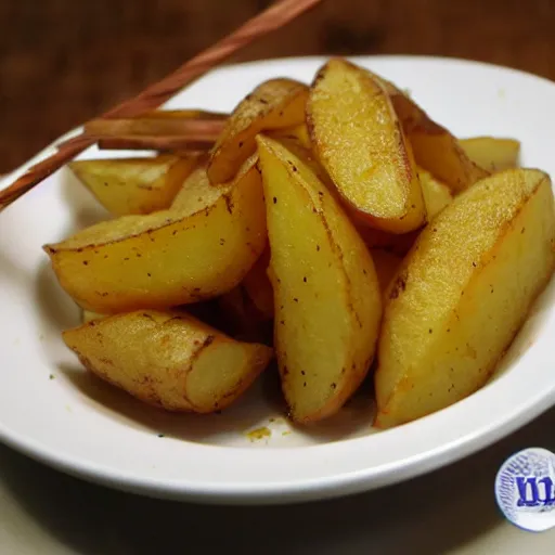 Prompt: tasty fried potato heavenly meal