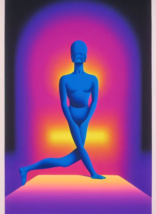 Image similar to yoga by shusei nagaoka, kaws, david rudnick, airbrush on canvas, pastell colours, cell shaded, 8 k