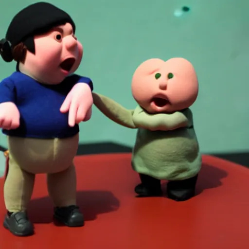 Image similar to rich evans, claymation, stop motion