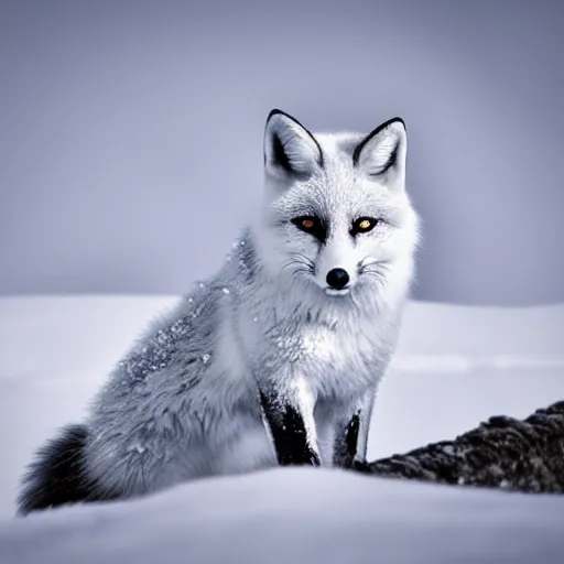 Prompt: 📷 Snow fox 📸